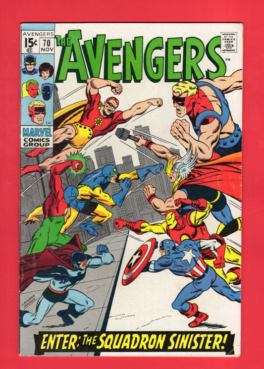 Avengers #70 (Nov 1969), 5.0 VG/FN