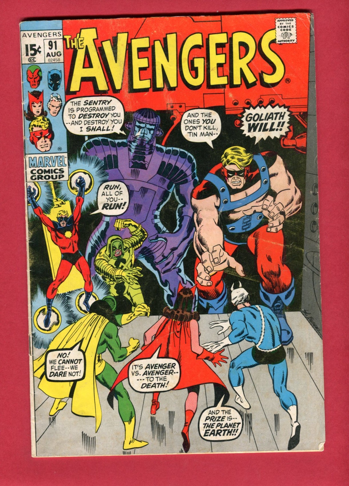 Avengers #91 (Aug 1971) 4.0 VG