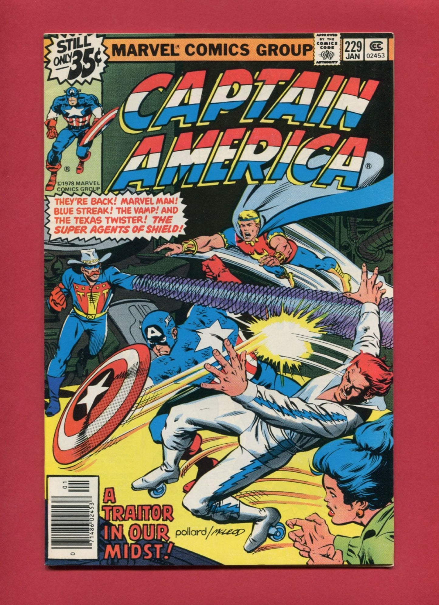 Captain America #229 (Jan 1979), 8.5 VF+ Newsstand