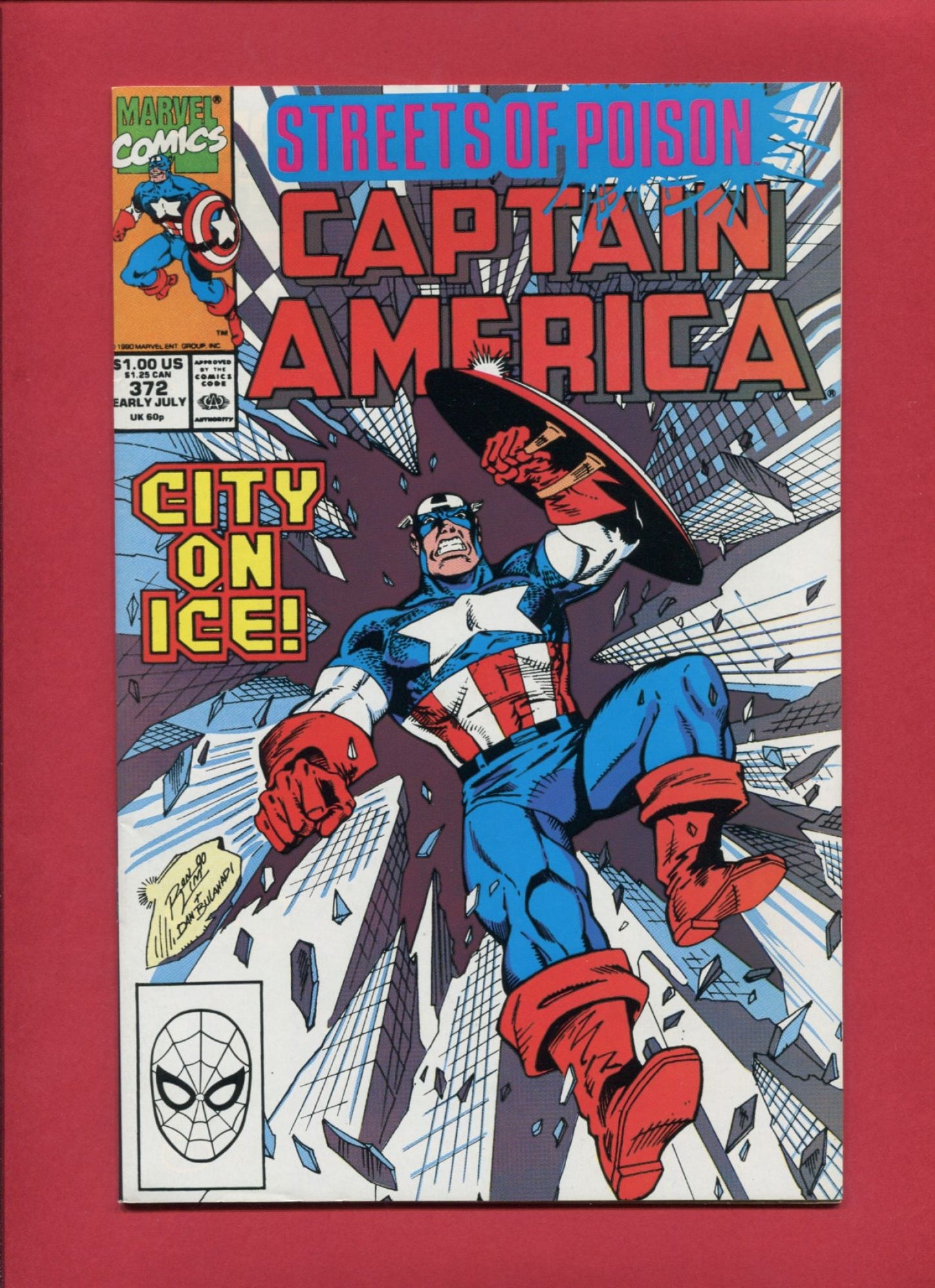 Captain America #372 (Jul 1990), 9.2 NM-