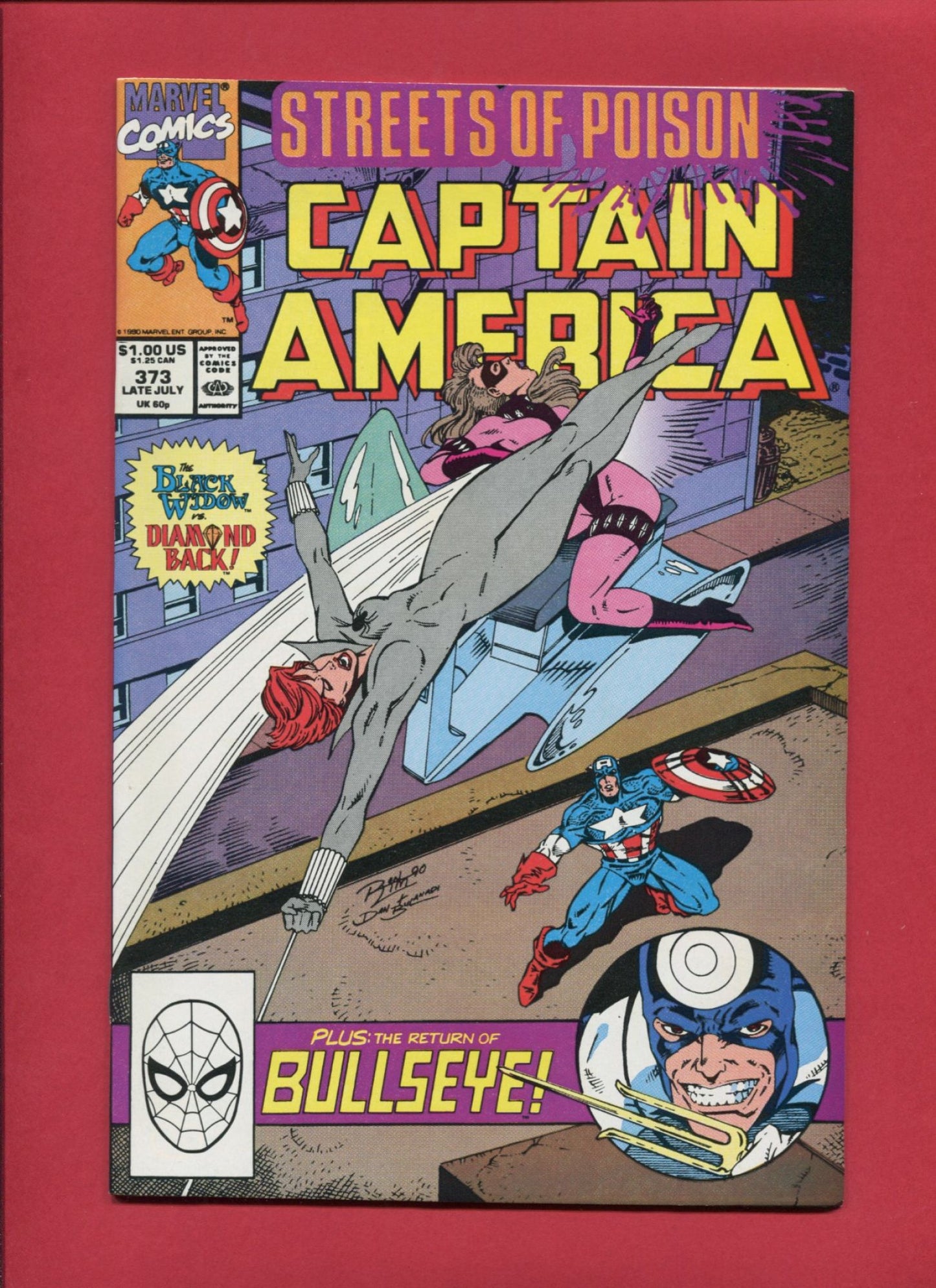 Captain America #373 (Jul 1990), 9.2 NM-