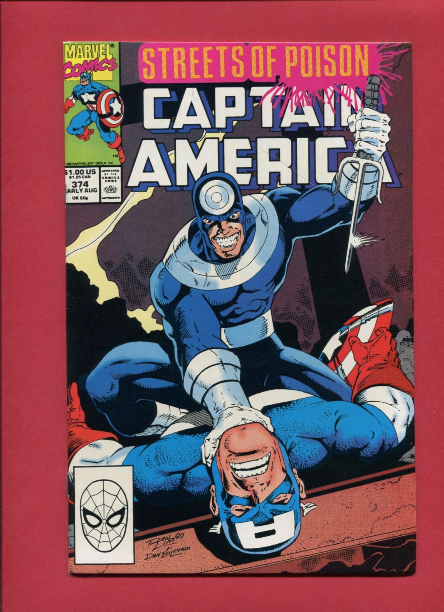Captain America #374 (Aug 1990), 9.2 NM-