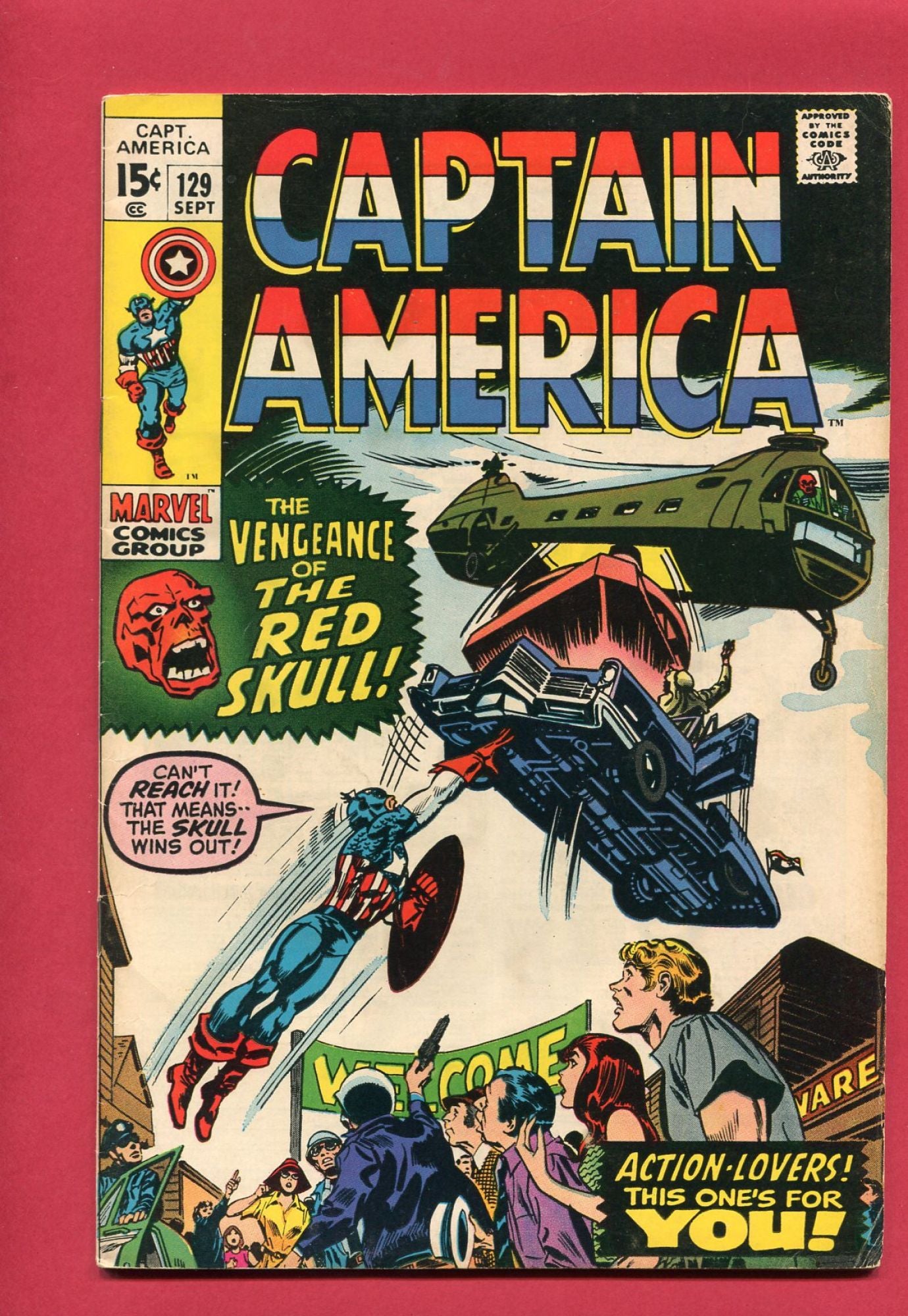 Captain America #129 (Sep 1970), 7.5 VF-