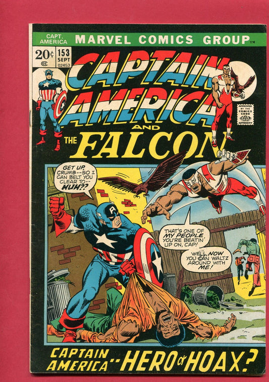 Captain America #153 (Sep 1972), 7.0 FN/VF