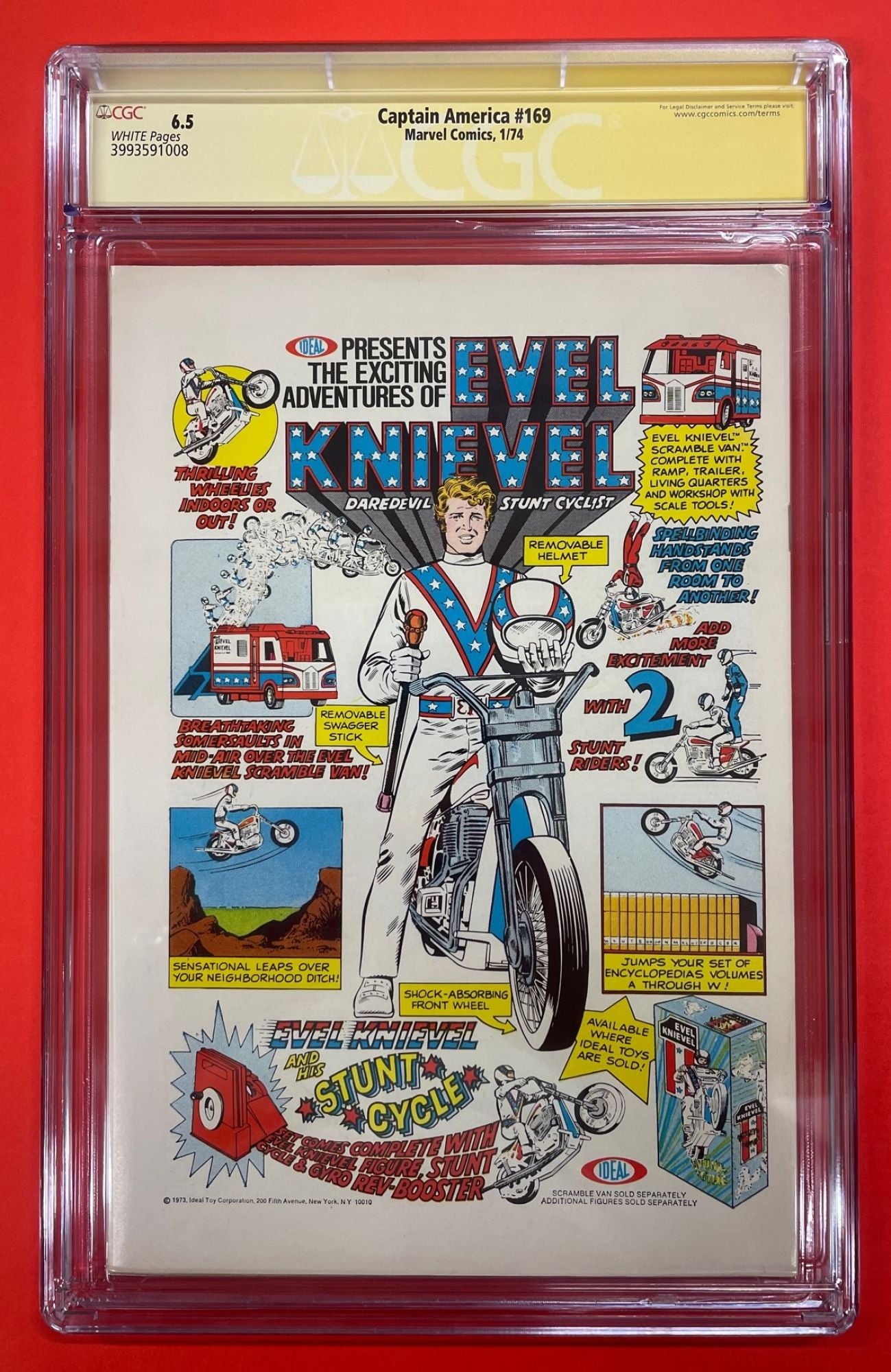 Captain America #169 (Jan 1974), 6.5 FN+ CGC Signed Steve Englehart