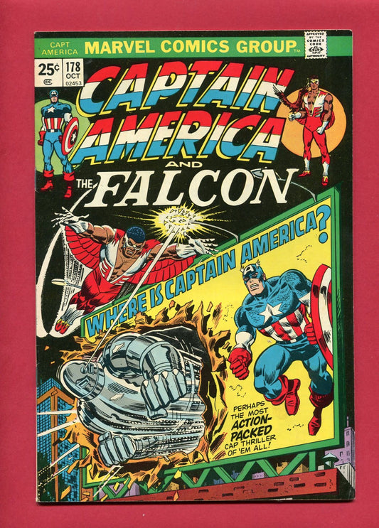 Captain America #178 (Oct 1974), 7.5 VF-