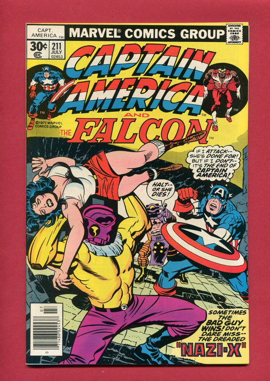 Captain America #211 (Jul 1977), 8.5 VF+ Newsstand