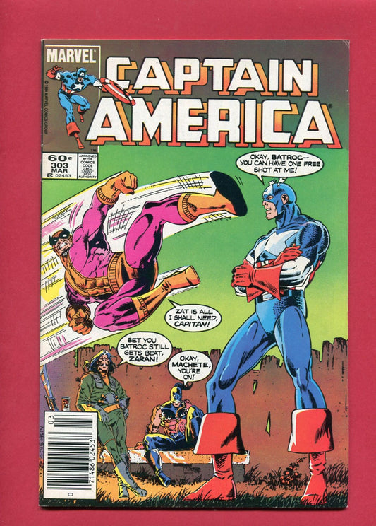Captain America #303 (Mar 1985), 7.5 VF- Newsstand