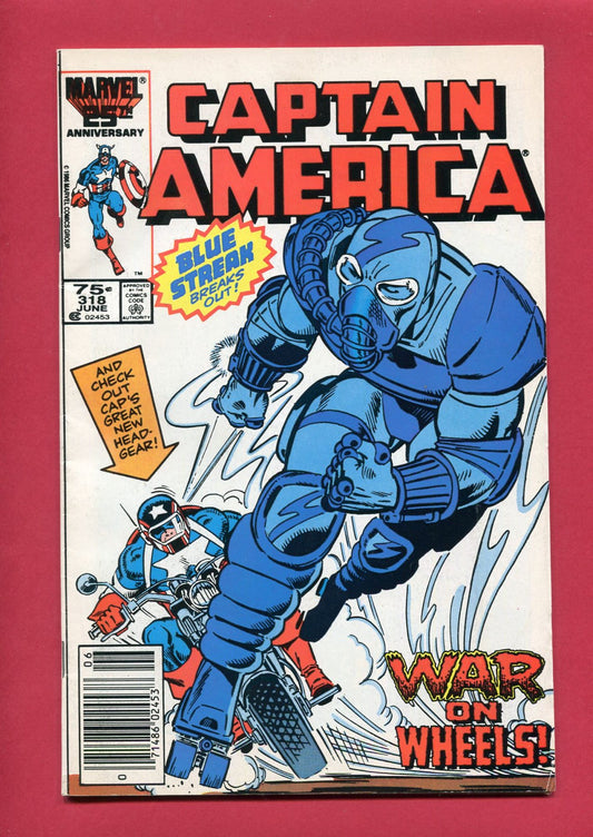 Captain America #318 (Jun 1986), 7.5 VF- Newsstand