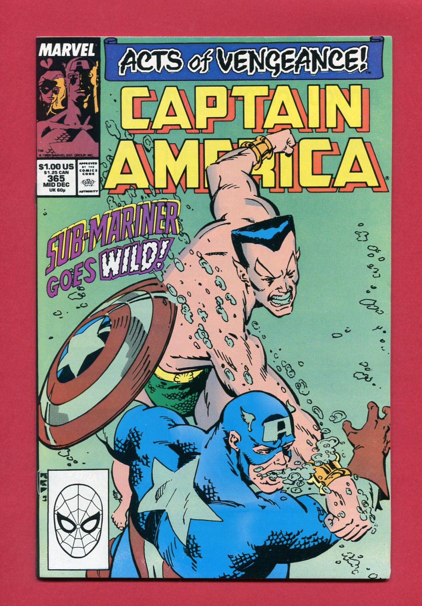 Captain America #365 (Dec 1989), 9.2 NM-