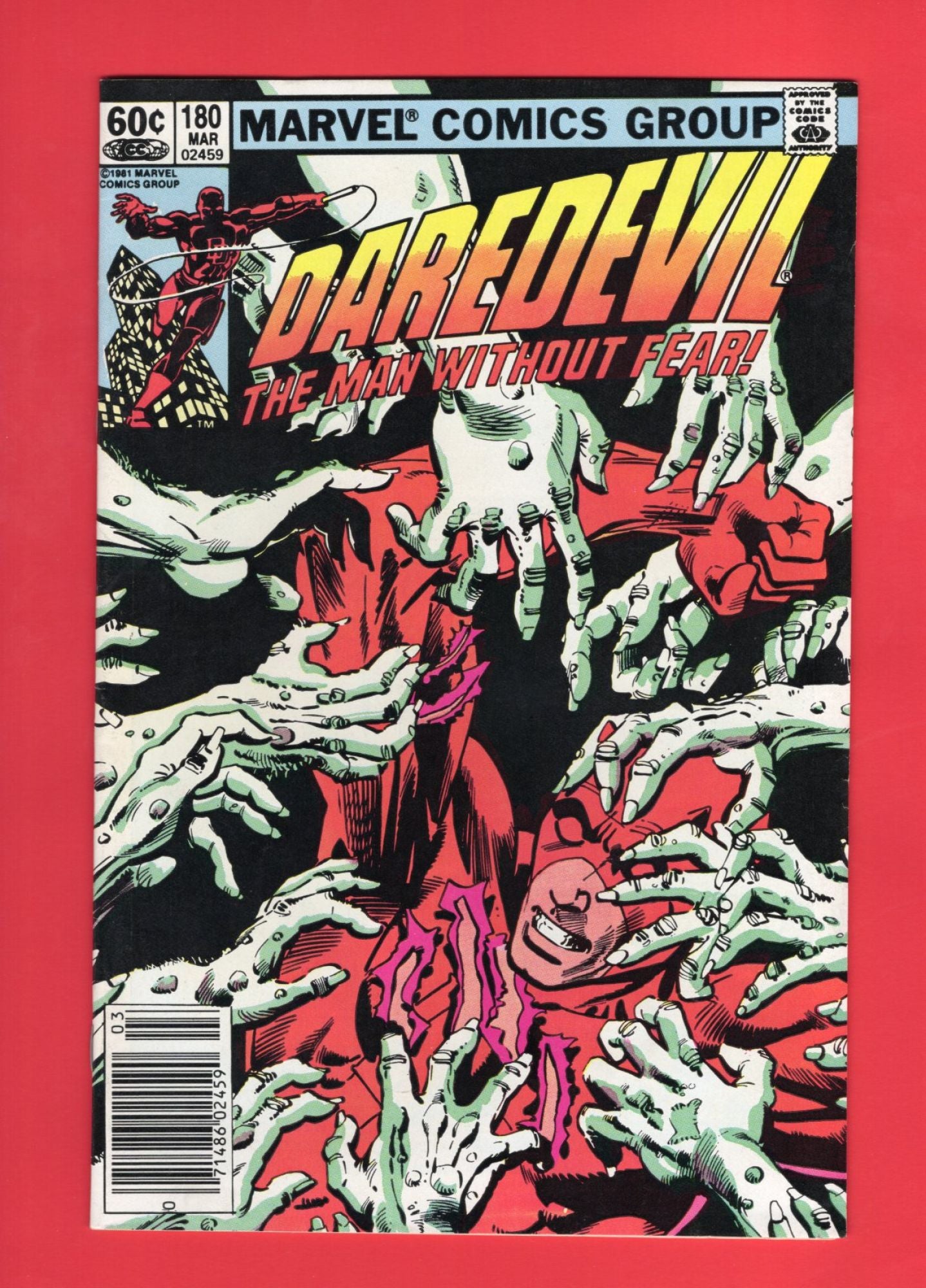 Daredevil #180 (Mar 1982), 7.5 VF- Newsstand