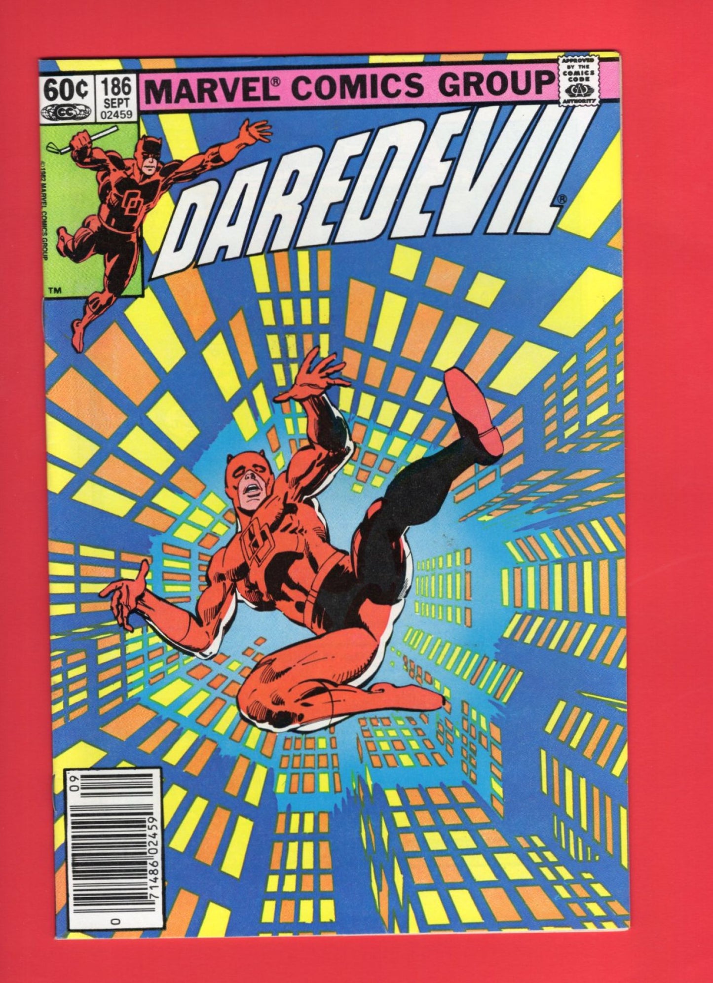 Daredevil #186 (Sep 1982), 8.5 VF+ Newsstand