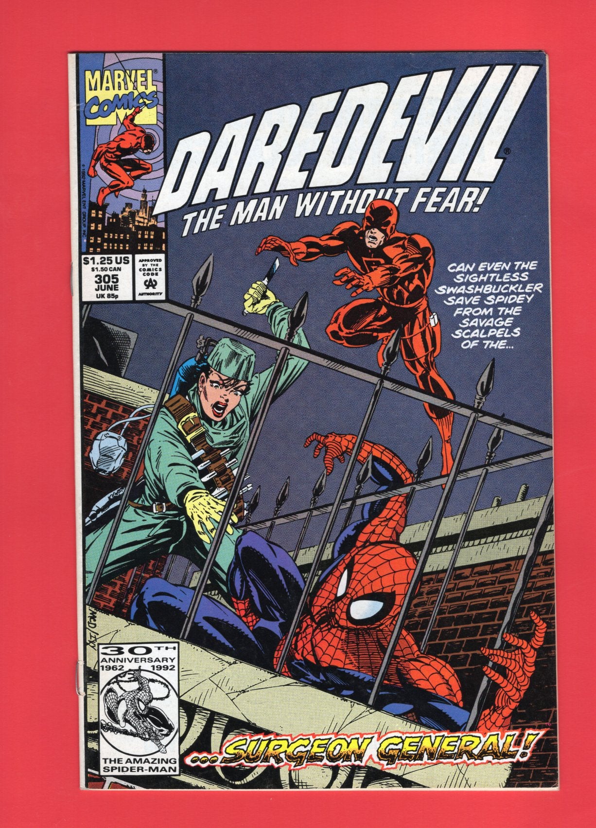 Daredevil #305 (Jun 1992), 7.5 VF-