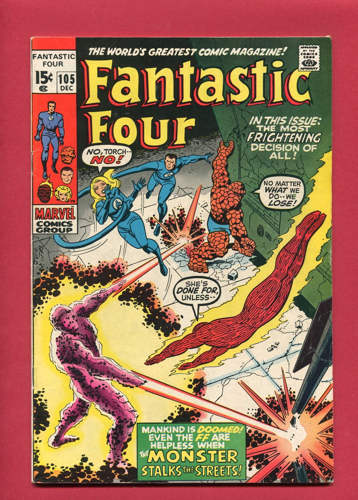 Fantastic Four #105 (Dec 1970), 6.5 FN+