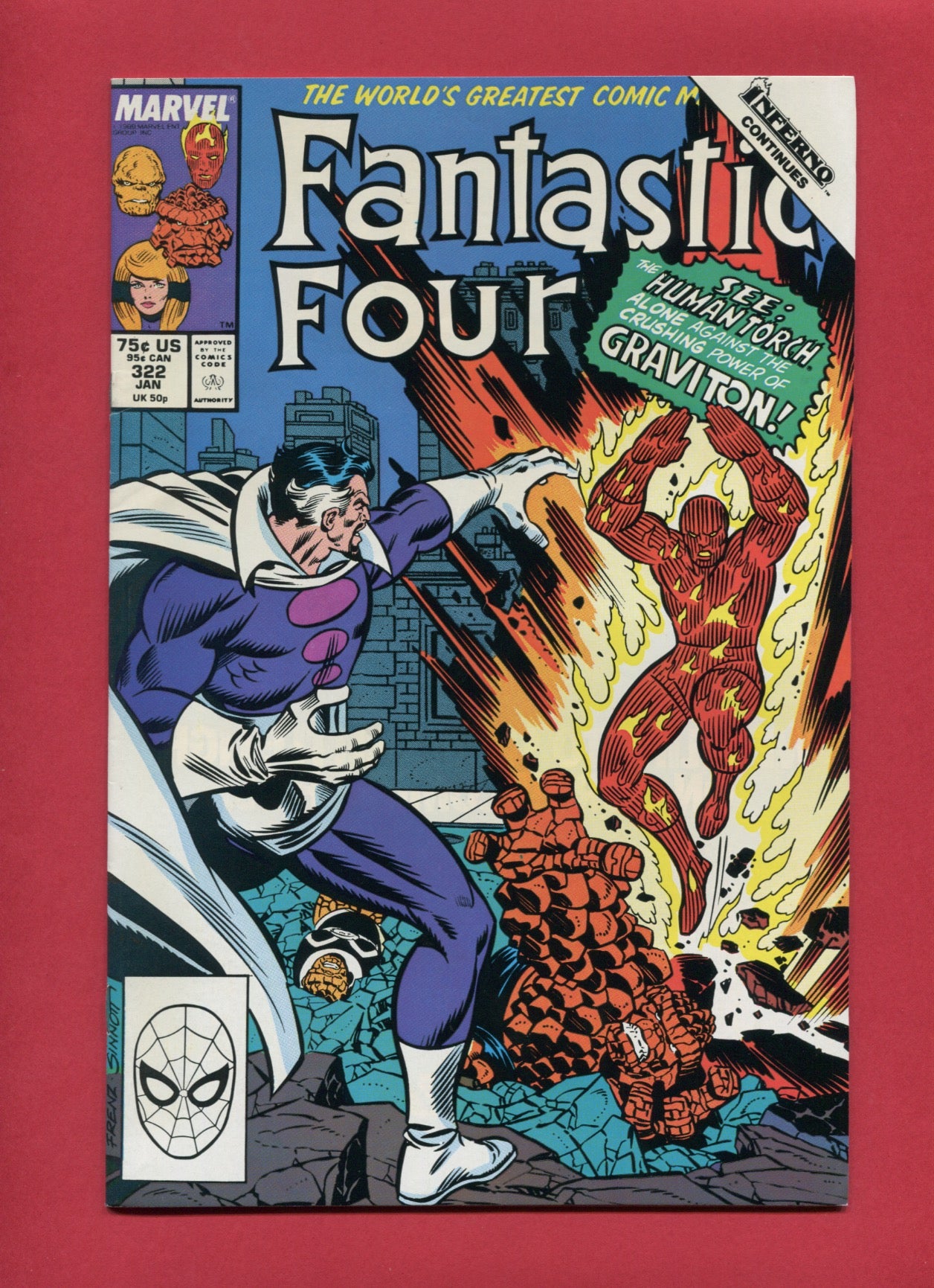 Fantastic Four #322 (Jan 1989), 9.2 NM-