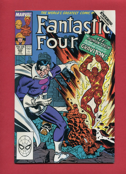 Fantastic Four #322 (Jan 1989), 9.2 NM-