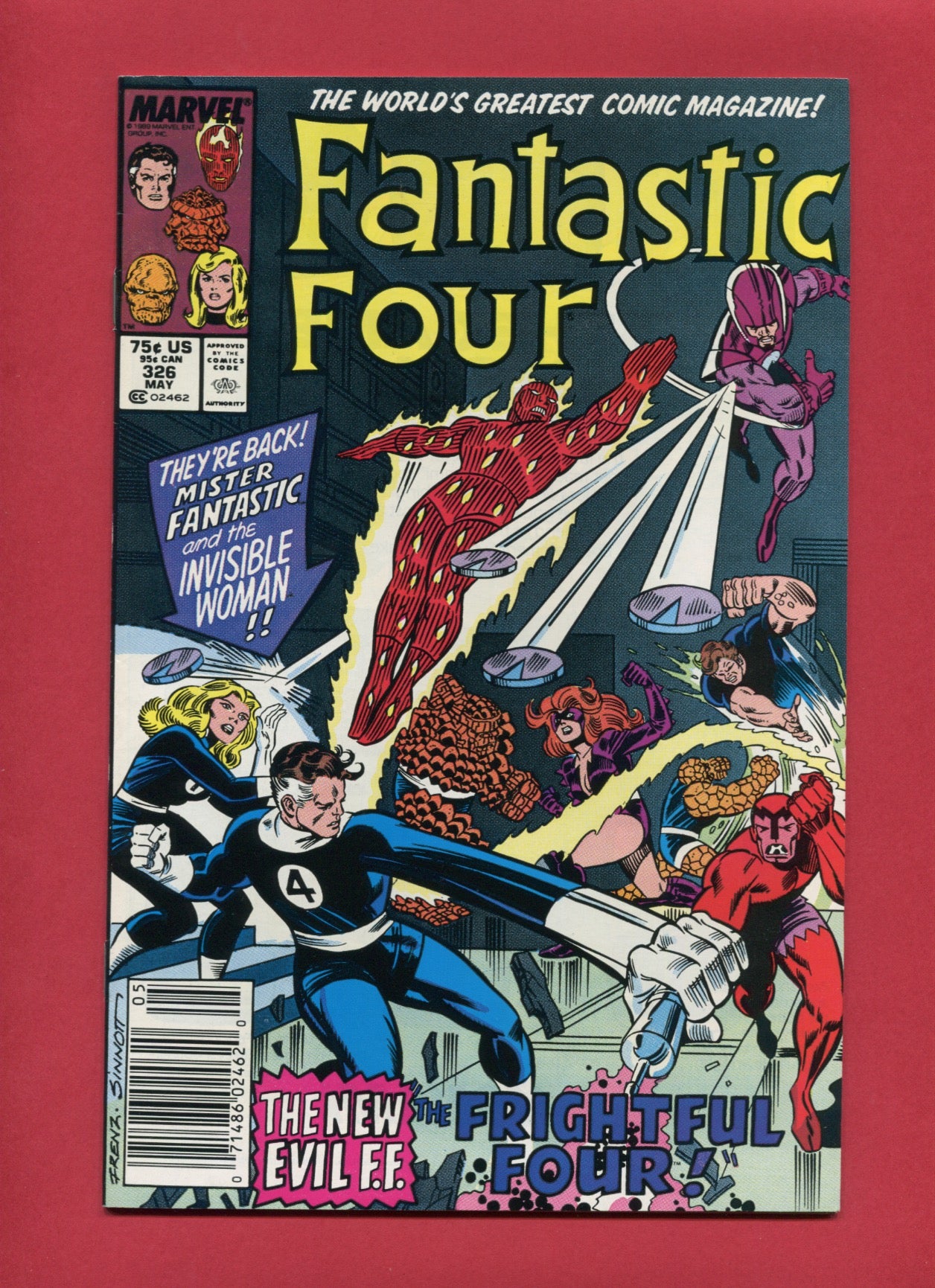 Fantastic Four #326 (May 1989), 9.2 NM-