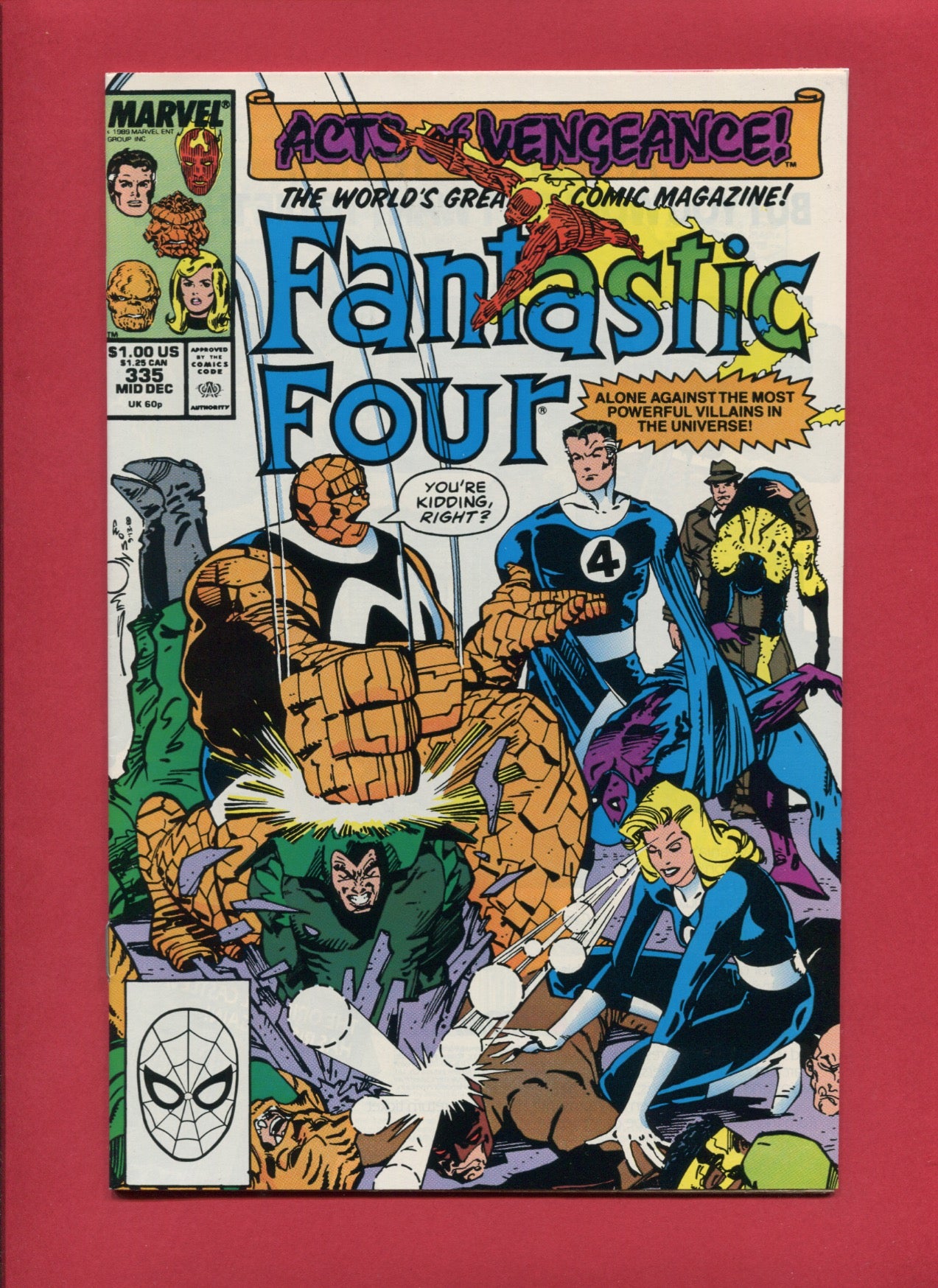 Fantastic Four #335 (Dec 1990), 9.2 NM-
