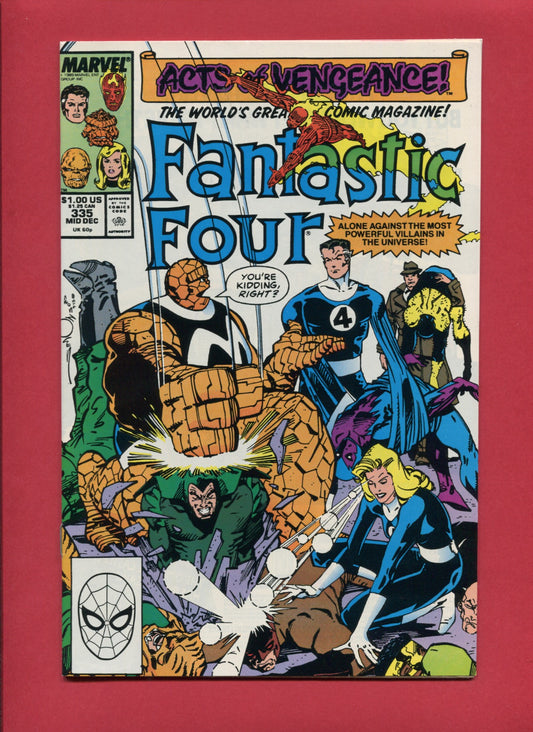 Fantastic Four #335 (Dec 1990), 9.2 NM-