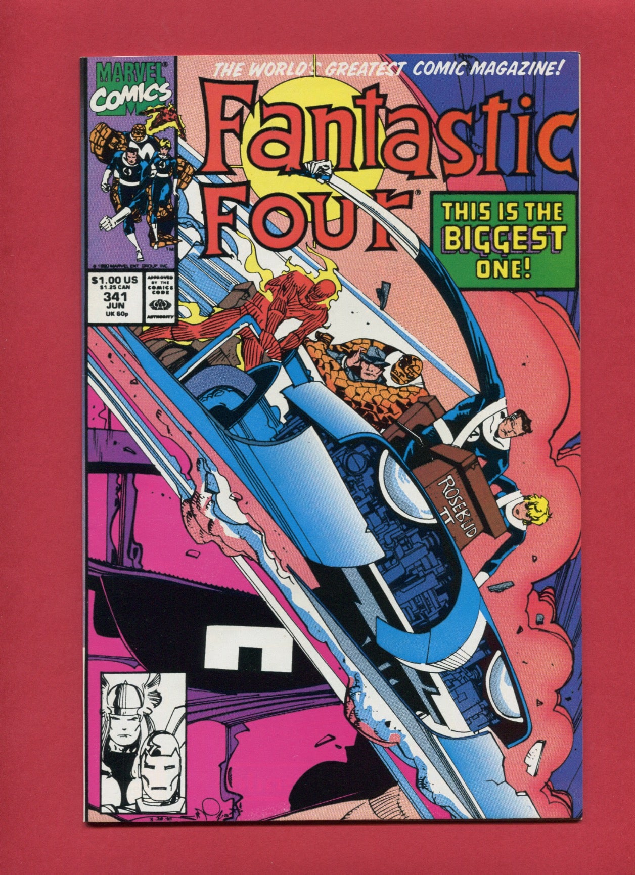 Fantastic Four #341 (Jun 1990), 9.2 NM-