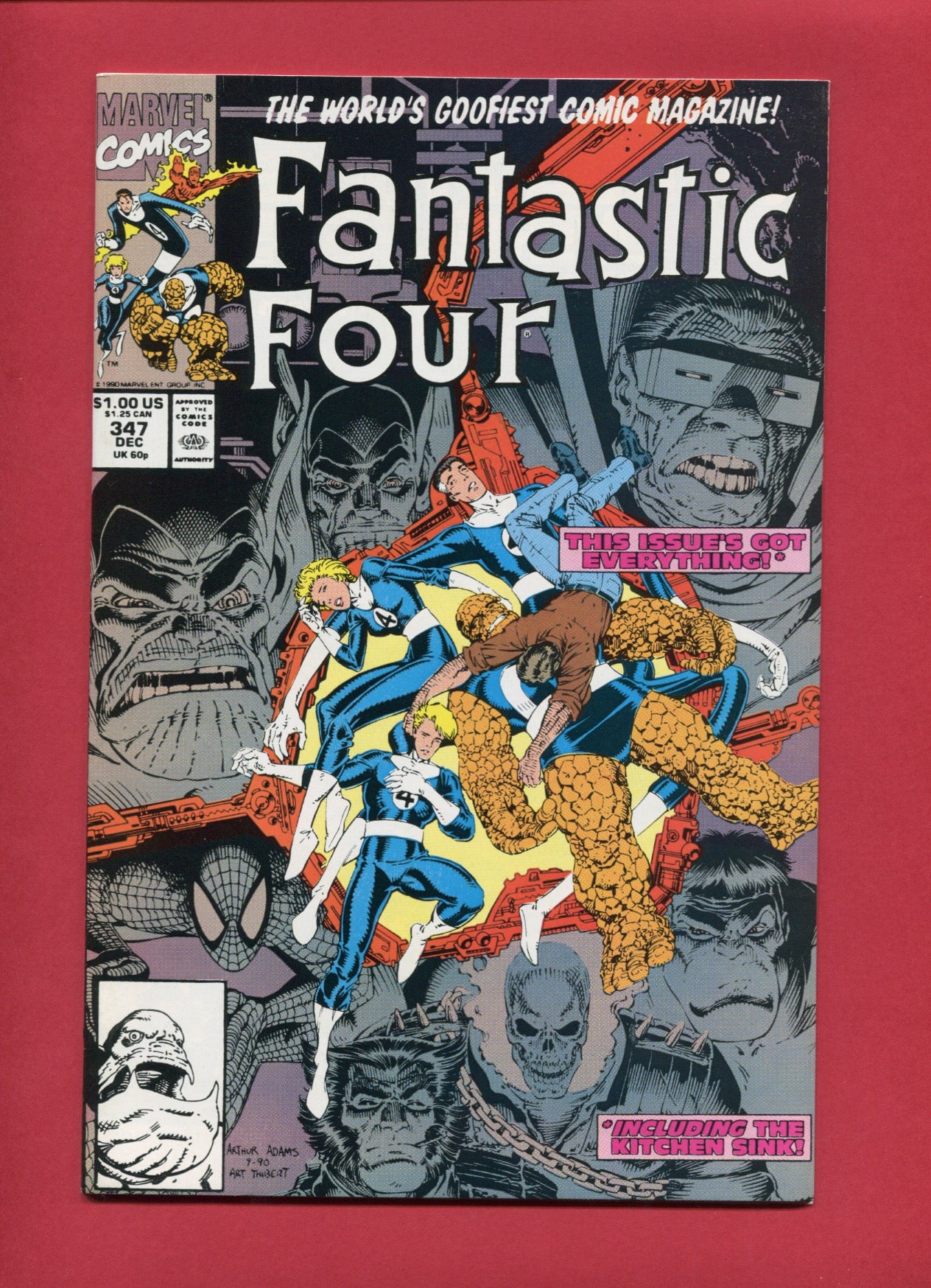Fantastic Four #347 (Dec 1990), 9.2 NM-