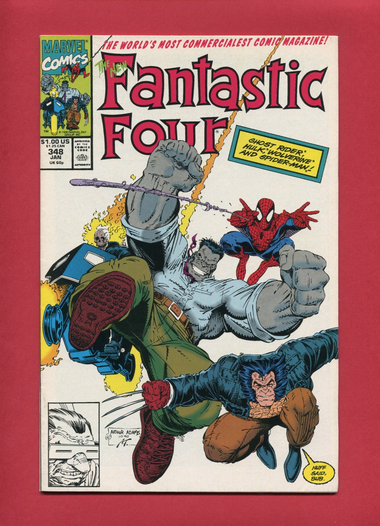 Fantastic Four #348 (Jan 1991), 9.2 NM-