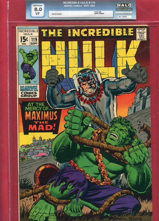Incredible Hulk #119 (Sep 1969), 8.0 VF Halo Soft Slab