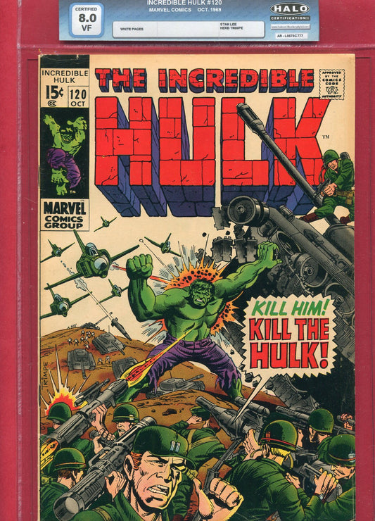 Incredible Hulk #120 (Oct 1969), 8.0 VF Halo Soft Slab