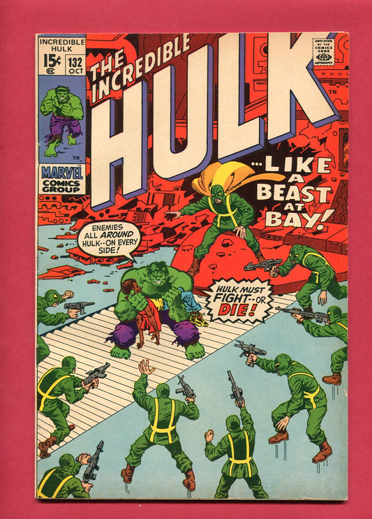 Incredible Hulk #132 (Oct 1970), 6.5 FN+