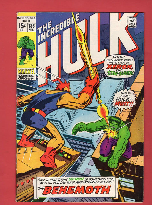 Incredible Hulk #136 (Feb 1971), 6.0 FN