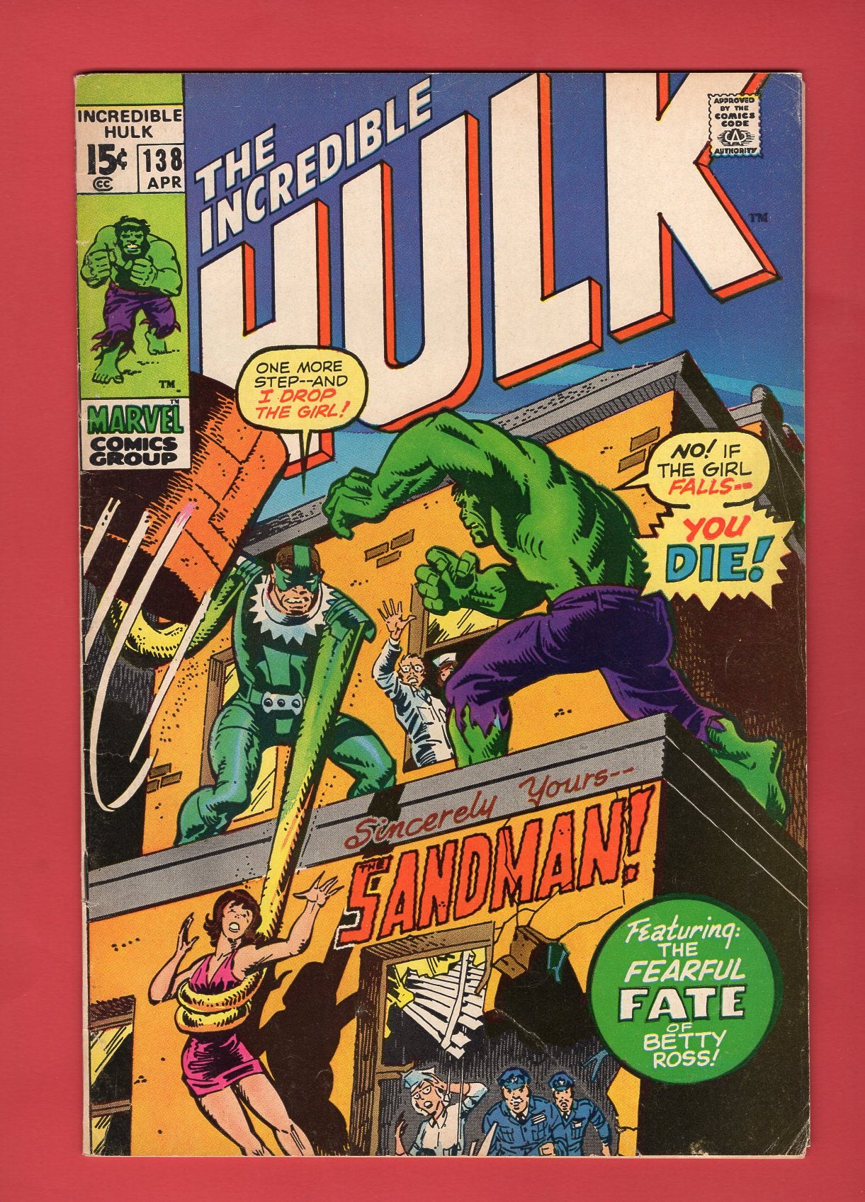 Incredible Hulk #138 (Apr 1971), 5.5 FN-