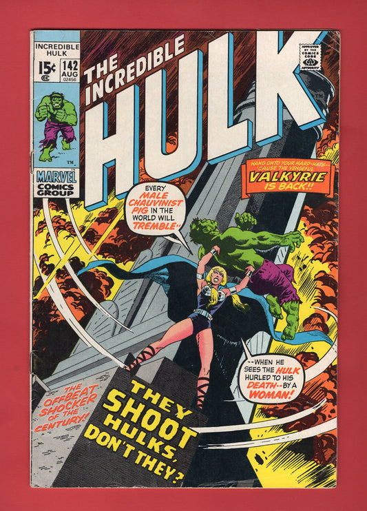 Incredible Hulk #142 (Aug 1971), 4.5 VG+