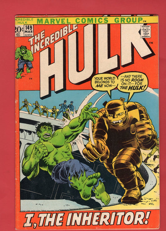 Incredible Hulk #149 (Mar 1972), 4.5VG+