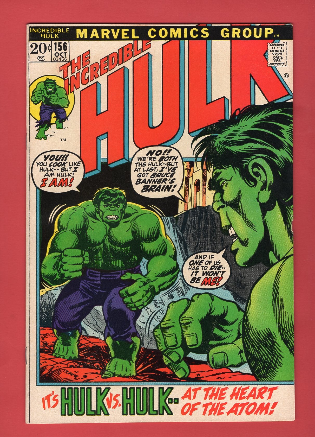 Incredible Hulk #156 (Oct 1972), 7.0 FN/VF