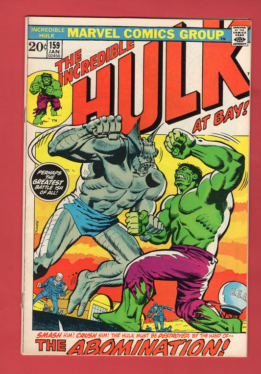 Incredible Hulk #159 (Jan 1973), 6.0 FN