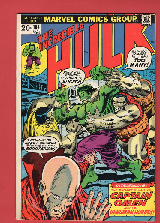 Incredible Hulk #164 (Jun 1973), 6.5 FN+