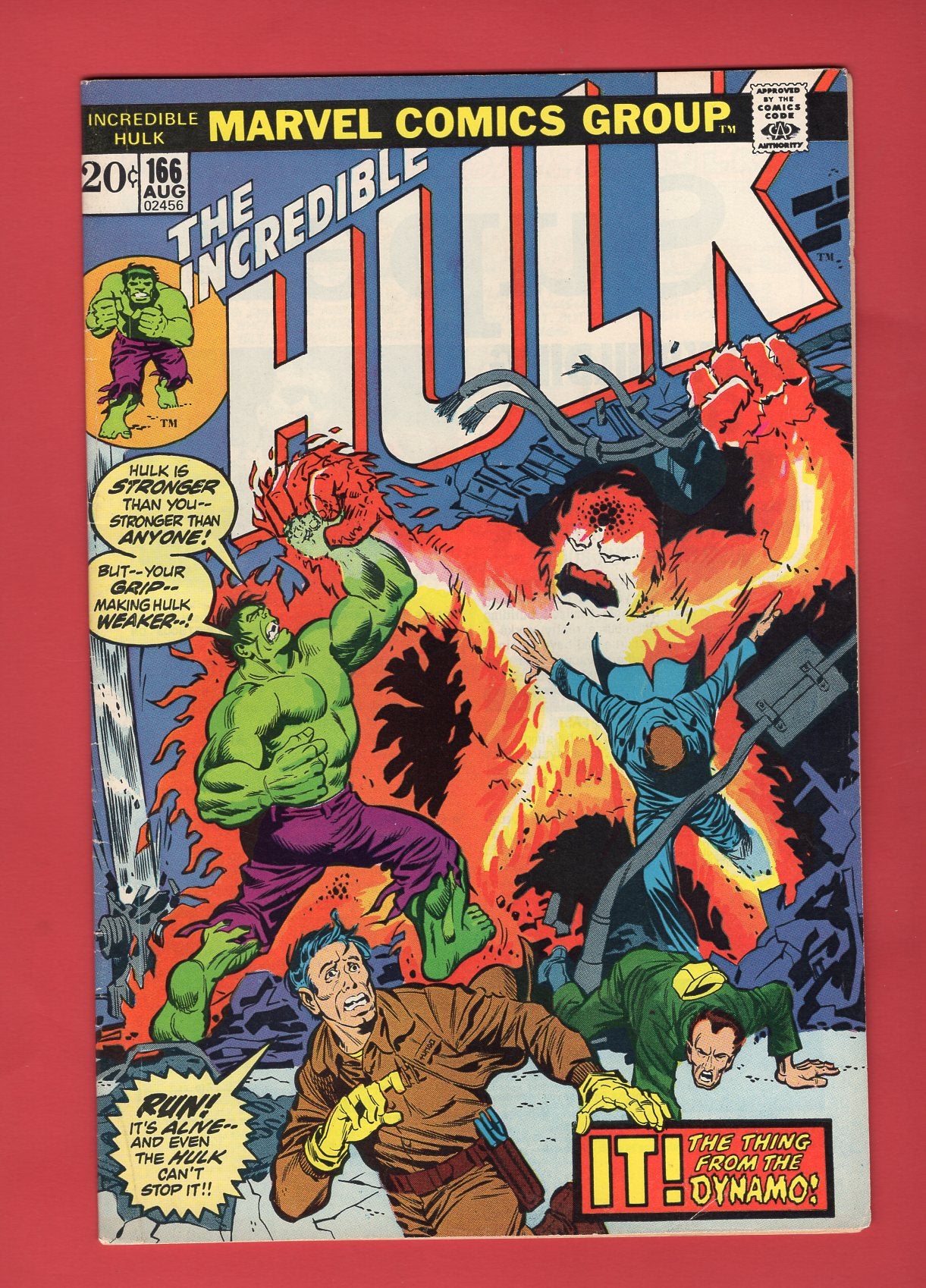 Incredible Hulk #166 (Aug 1973), 6.0 FN