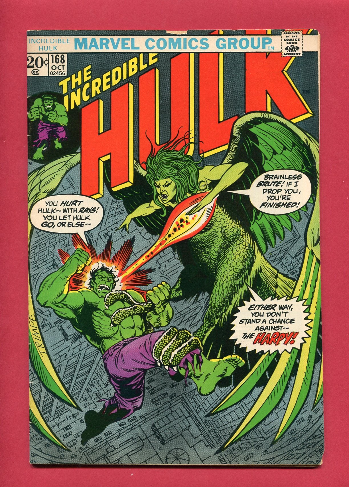 Incredible Hulk #168 (Oct 1973), 3.5 VG-