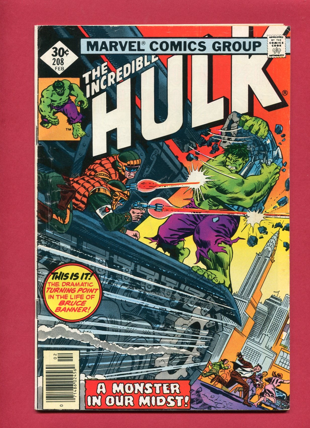 Incredible Hulk #208 (Feb 1977), 5.5 FN-