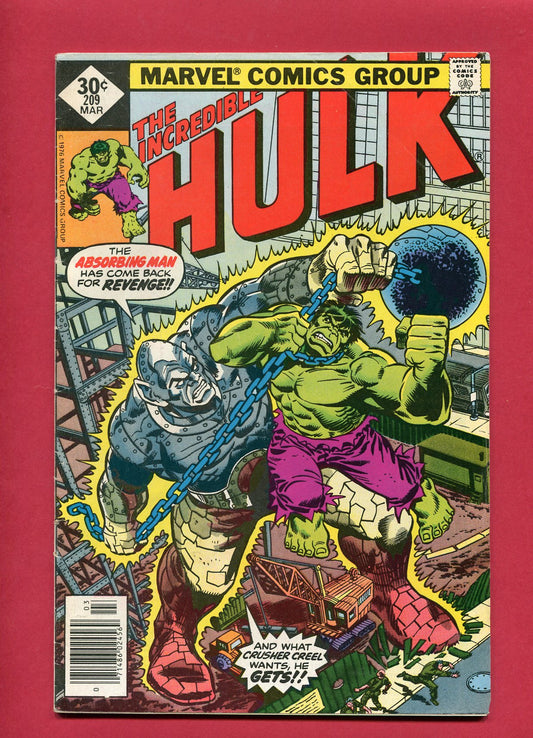 Incredible Hulk #209 (Mar 1977), 6.0 FN