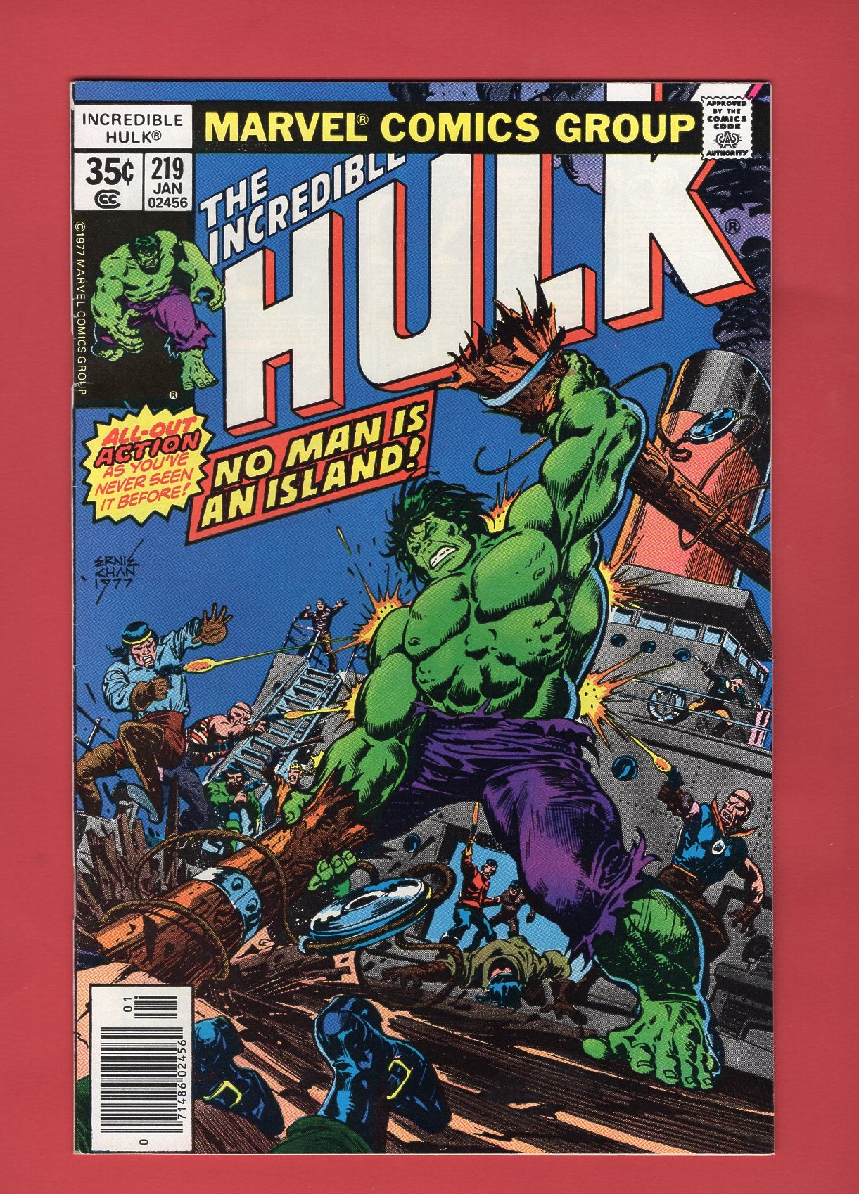 Incredible Hulk #219 (Jan 1978), 7.5 VF-