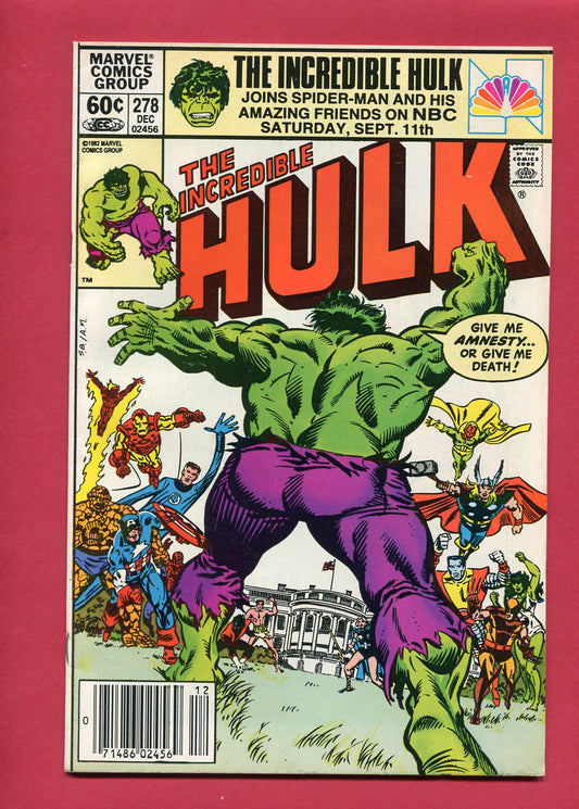 Incredible Hulk #278 (Dec 1982), 7.0 FN/VF