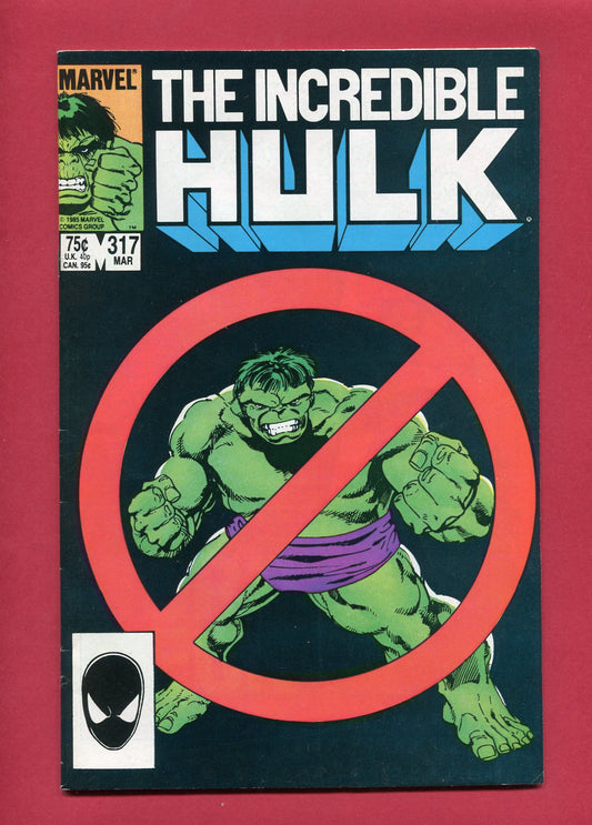 Incredible Hulk #317 (Mar 1986), 7.5 VF-