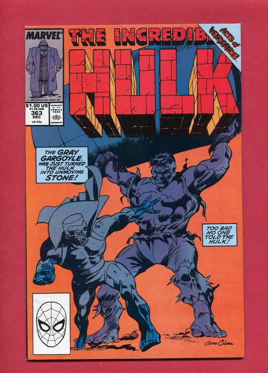 Incredible Hulk #363 (Dec 1989), 7.5 VF-