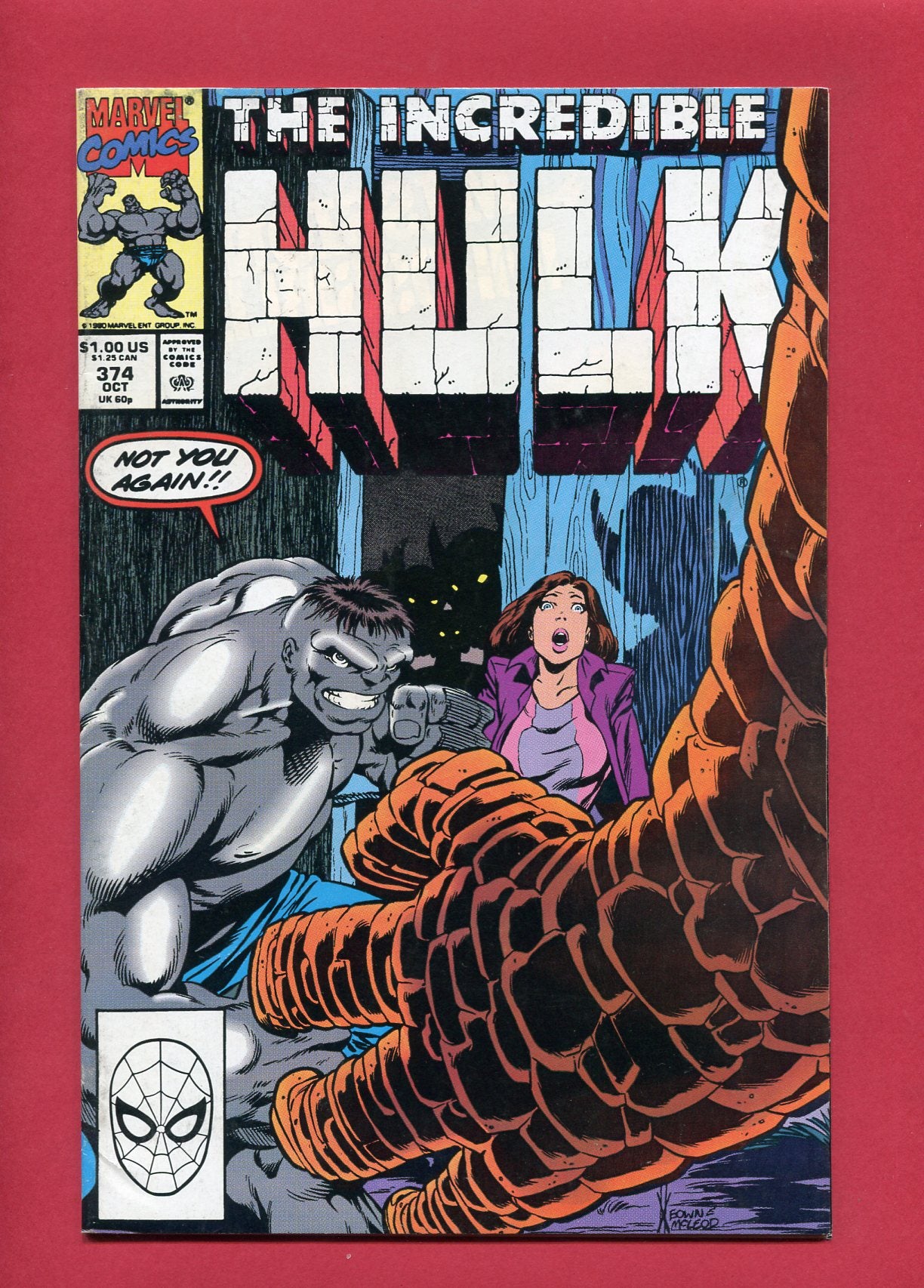Incredible Hulk #374 (Oct 1990), 7.5 VF-