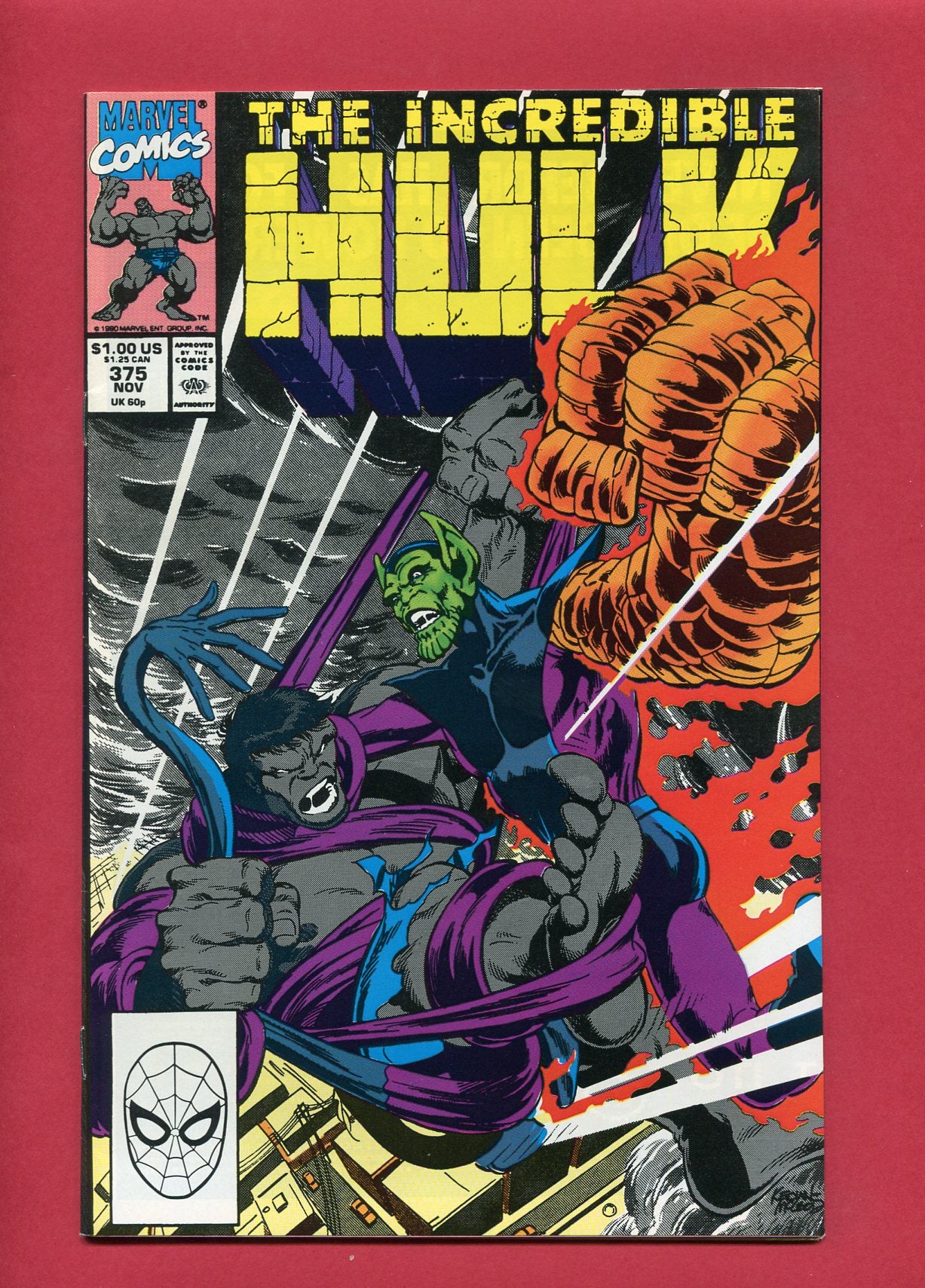 Incredible Hulk #375 (Nov 1990), 7.0 FN/VF