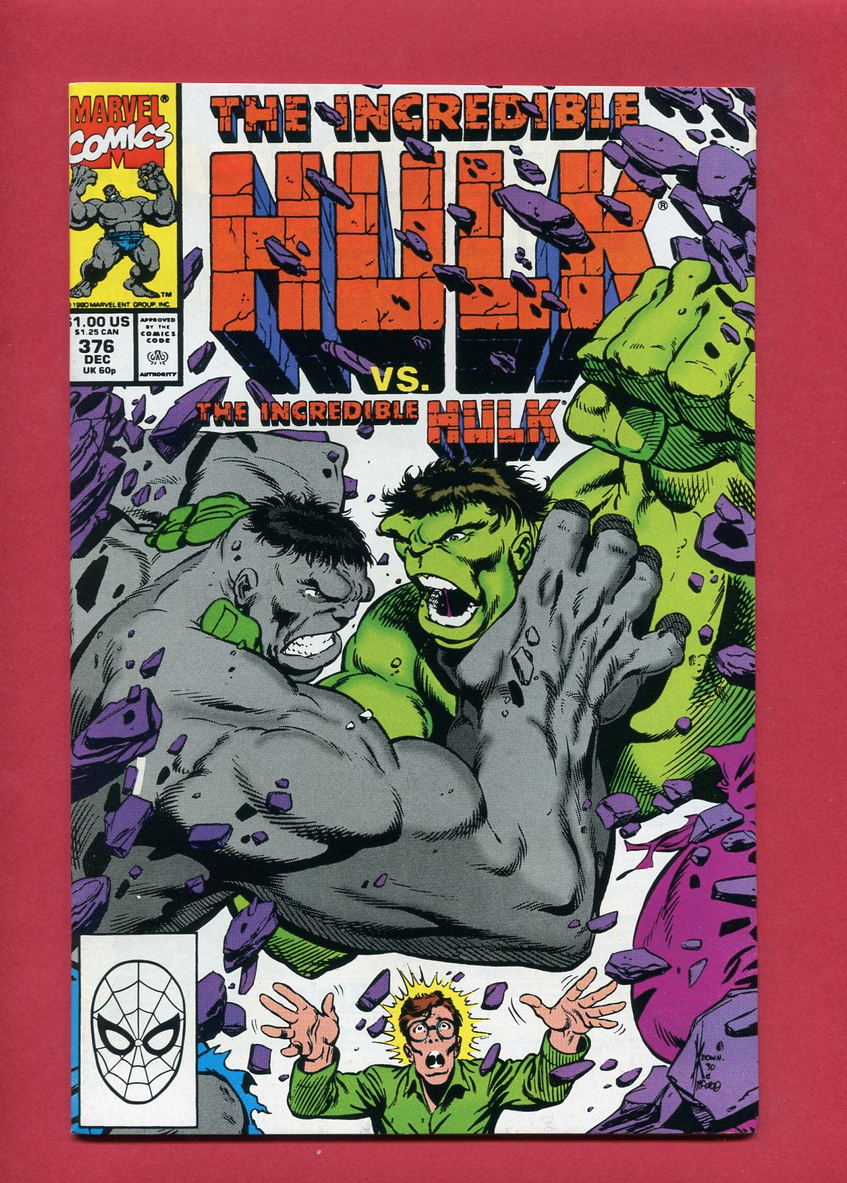 Incredible Hulk #376 (Dec 1990), 7.5 VF-