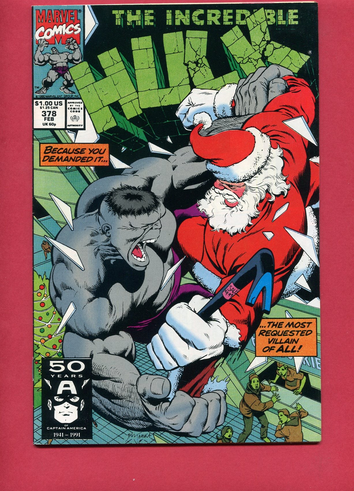 Incredible Hulk #378 (Feb 1991), 7.0 FN/VF