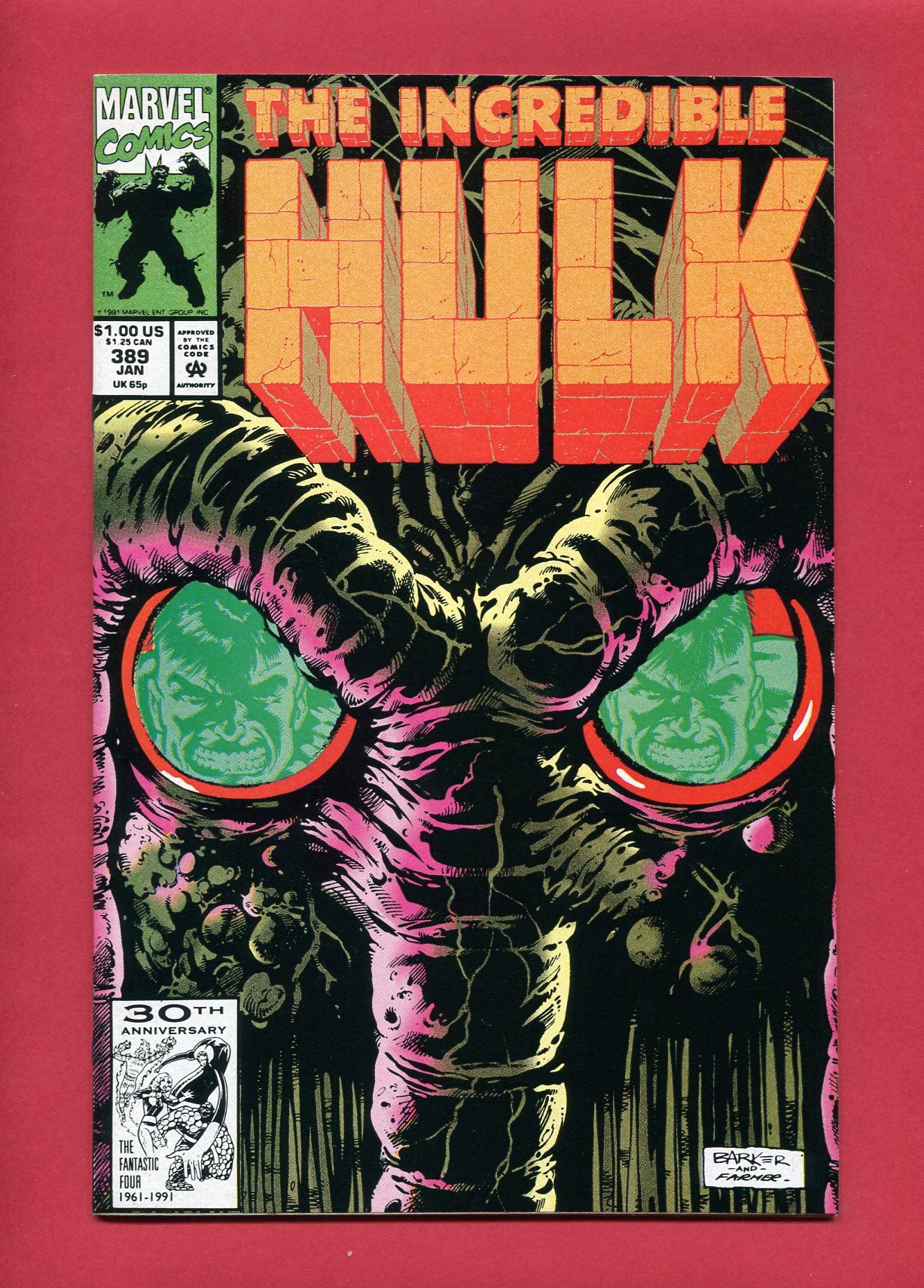 Incredible Hulk #389 (Jan 1992), 8.5 VF+