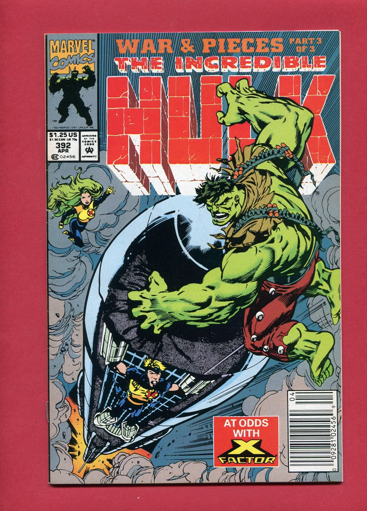 Incredible Hulk #392 (Apr 1992), 8.5 VF+ Newsstand